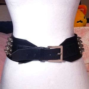 Goth Studded Wide Stretchy Belt